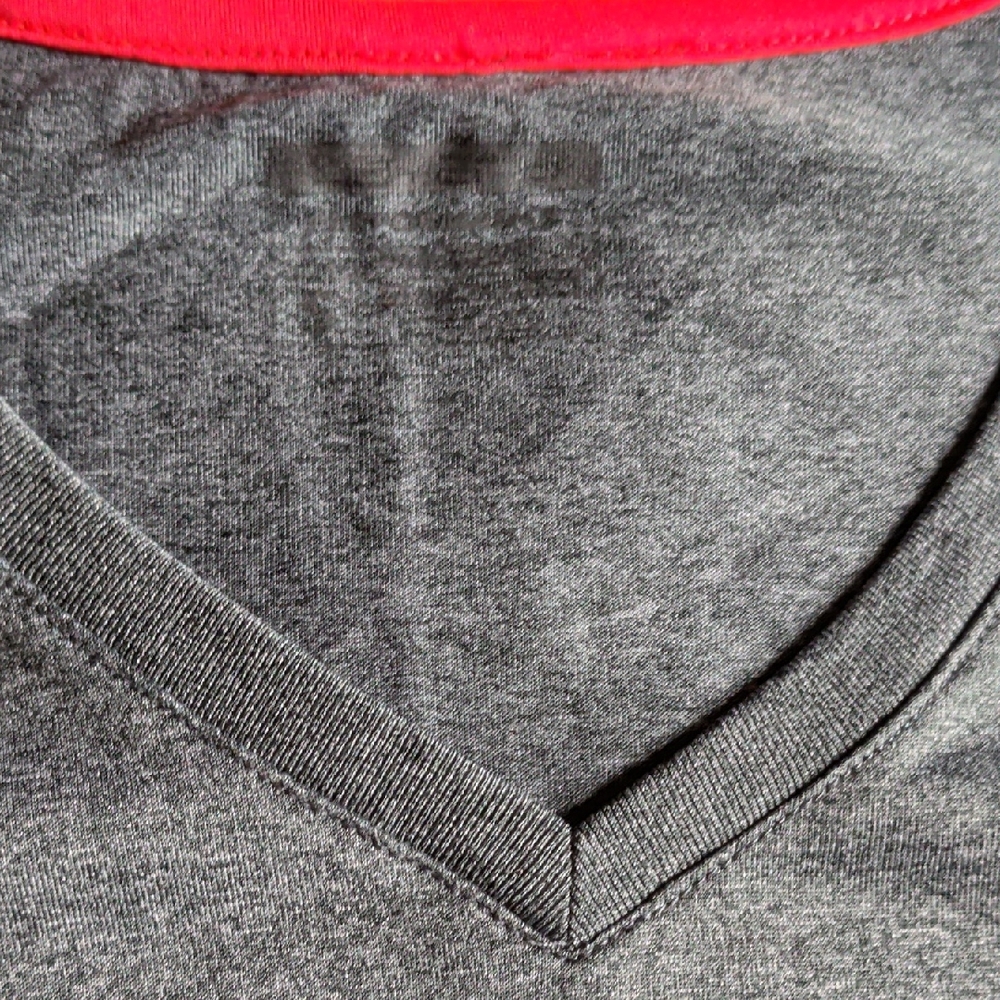 Gray V-Neck Short Sleeve Tee